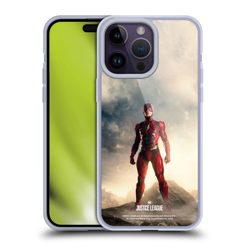 Justice League Movie Character Posters The Flash Soft Gel Case for Apple iPhone 14 Pro Max