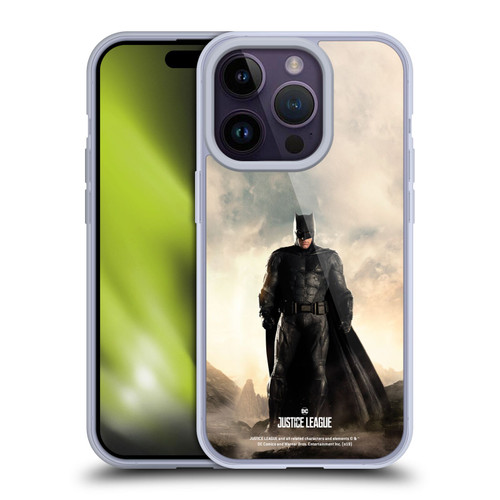 Justice League Movie Character Posters Batman Soft Gel Case for Apple iPhone 14 Pro