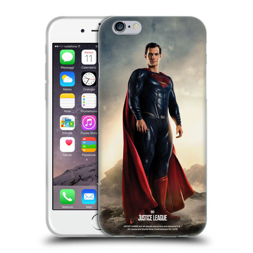 Justice League Movie Character Posters Superman Soft Gel Case for Apple iPhone 6 / iPhone 6s