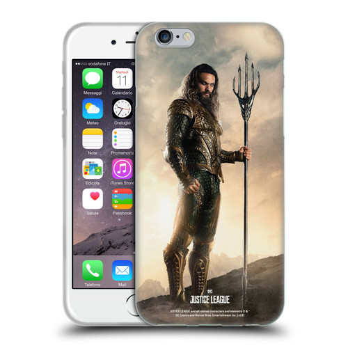 Justice League Movie Character Posters Aquaman Soft Gel Case for Apple iPhone 6 / iPhone 6s