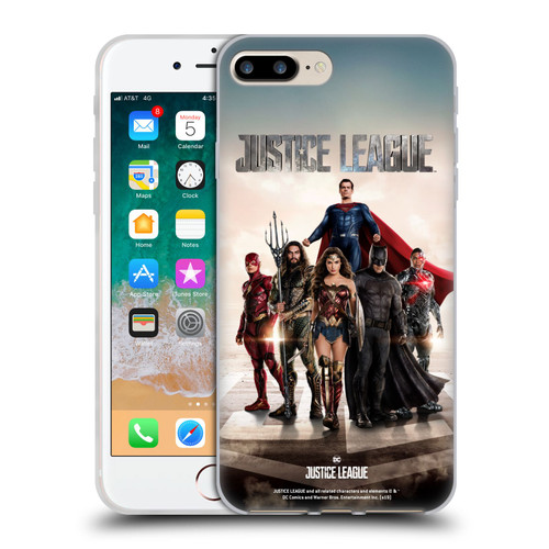Justice League Movie Character Posters Group Soft Gel Case for Apple iPhone 7 Plus / iPhone 8 Plus