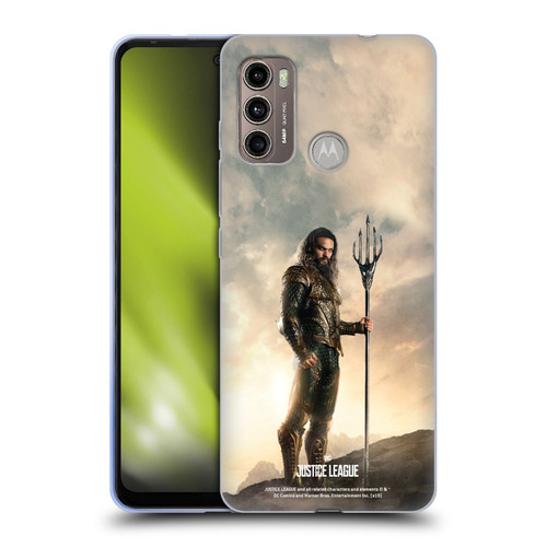 Justice League Movie Character Posters Aquaman Soft Gel Case for Motorola Moto G60 / Moto G40 Fusion