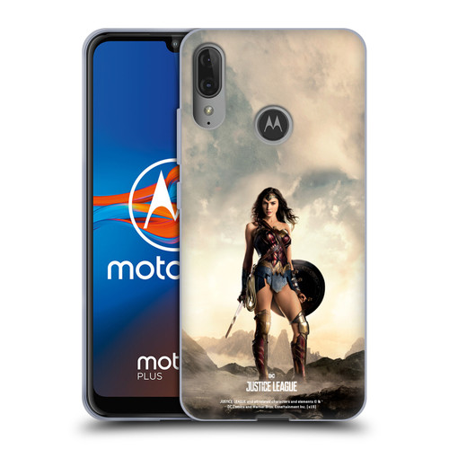 Justice League Movie Character Posters Wonder Woman Soft Gel Case for Motorola Moto E6 Plus