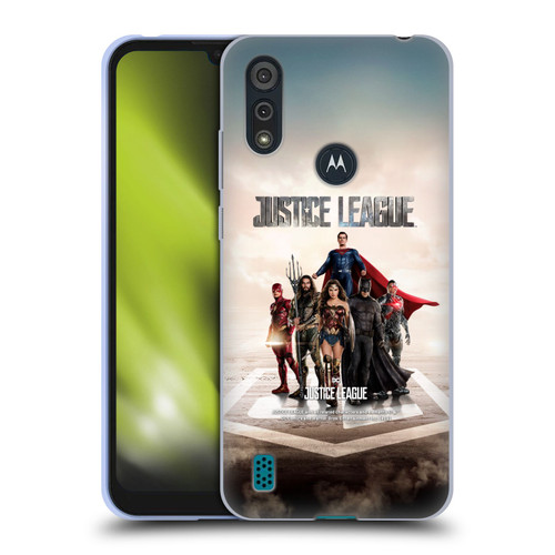 Justice League Movie Character Posters Group Soft Gel Case for Motorola Moto E6s (2020)