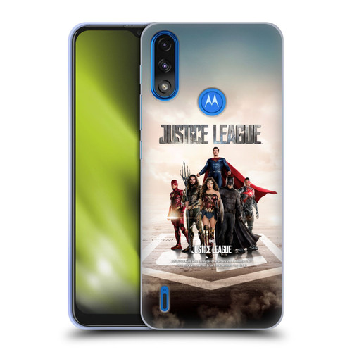 Justice League Movie Character Posters Group Soft Gel Case for Motorola Moto E7 Power / Moto E7i Power