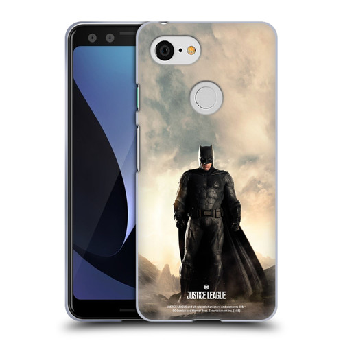 Justice League Movie Character Posters Batman Soft Gel Case for Google Pixel 3