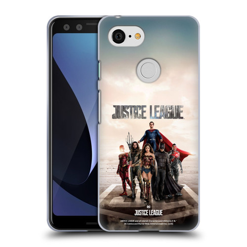 Justice League Movie Character Posters Group Soft Gel Case for Google Pixel 3