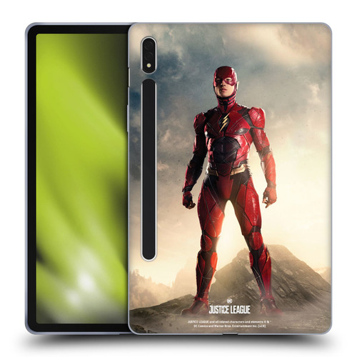 Justice League Movie Character Posters The Flash Soft Gel Case for Samsung Galaxy Tab S8