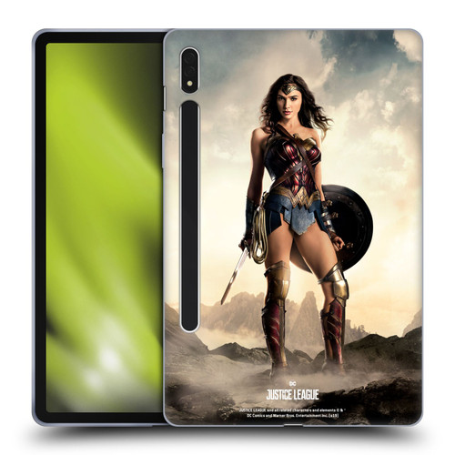 Justice League Movie Character Posters Wonder Woman Soft Gel Case for Samsung Galaxy Tab S8