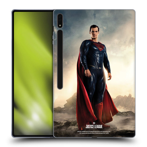Justice League Movie Character Posters Superman Soft Gel Case for Samsung Galaxy Tab S8 Ultra