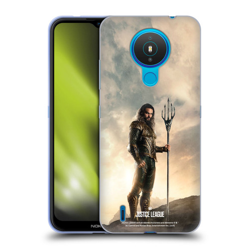Justice League Movie Character Posters Aquaman Soft Gel Case for Nokia 1.4
