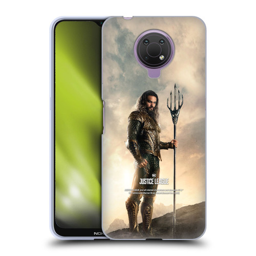 Justice League Movie Character Posters Aquaman Soft Gel Case for Nokia G10
