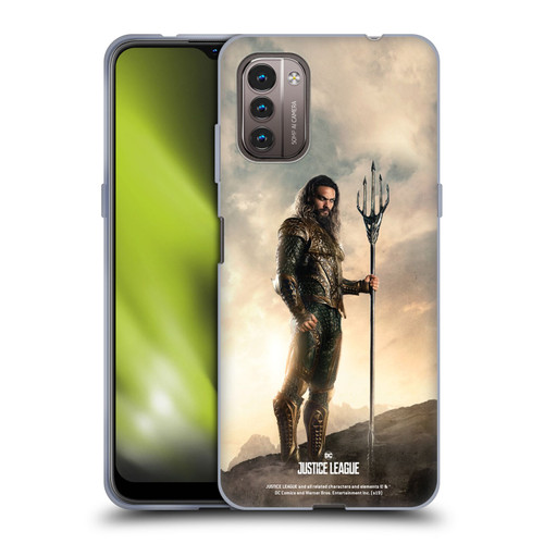 Justice League Movie Character Posters Aquaman Soft Gel Case for Nokia G11 / G21