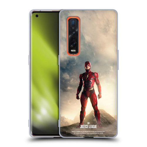 Justice League Movie Character Posters The Flash Soft Gel Case for OPPO Find X2 Pro 5G