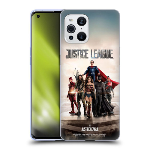 Justice League Movie Character Posters Group Soft Gel Case for OPPO Find X3 / Pro