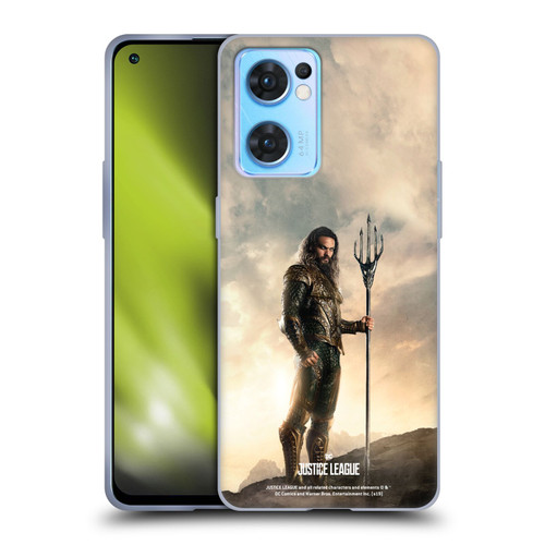 Justice League Movie Character Posters Aquaman Soft Gel Case for OPPO Reno7 5G / Find X5 Lite