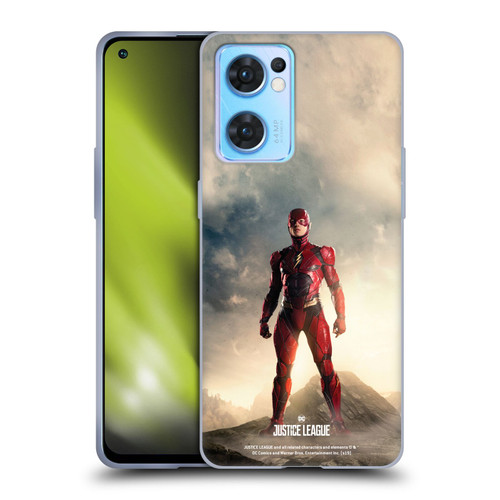 Justice League Movie Character Posters The Flash Soft Gel Case for OPPO Reno7 5G / Find X5 Lite