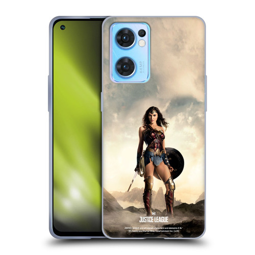 Justice League Movie Character Posters Wonder Woman Soft Gel Case for OPPO Reno7 5G / Find X5 Lite