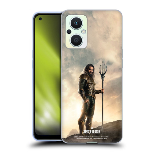 Justice League Movie Character Posters Aquaman Soft Gel Case for OPPO Reno8 Lite