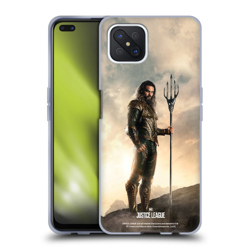 Justice League Movie Character Posters Aquaman Soft Gel Case for OPPO Reno4 Z 5G
