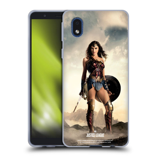 Justice League Movie Character Posters Wonder Woman Soft Gel Case for Samsung Galaxy A01 Core (2020)