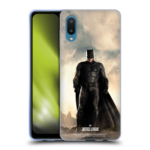 Justice League Movie Character Posters Batman Soft Gel Case for Samsung Galaxy A02/M02 (2021)