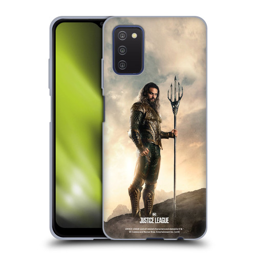 Justice League Movie Character Posters Aquaman Soft Gel Case for Samsung Galaxy A03s (2021)