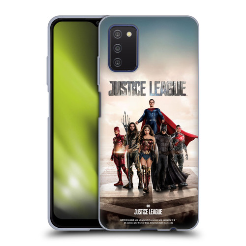 Justice League Movie Character Posters Group Soft Gel Case for Samsung Galaxy A03s (2021)