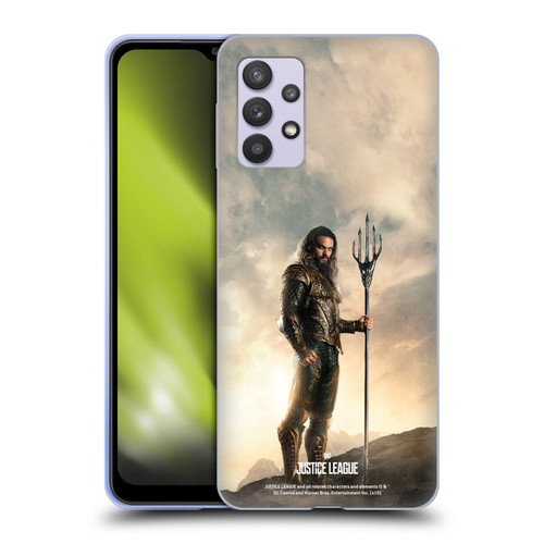 Justice League Movie Character Posters Aquaman Soft Gel Case for Samsung Galaxy A32 5G / M32 5G (2021)