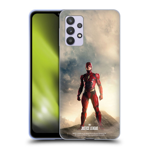 Justice League Movie Character Posters The Flash Soft Gel Case for Samsung Galaxy A32 5G / M32 5G (2021)