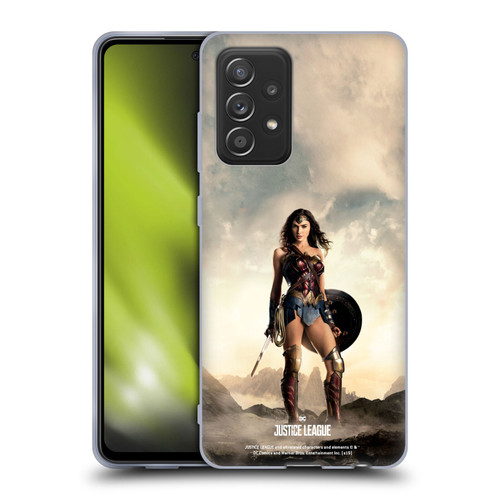 Justice League Movie Character Posters Wonder Woman Soft Gel Case for Samsung Galaxy A52 / A52s / 5G (2021)