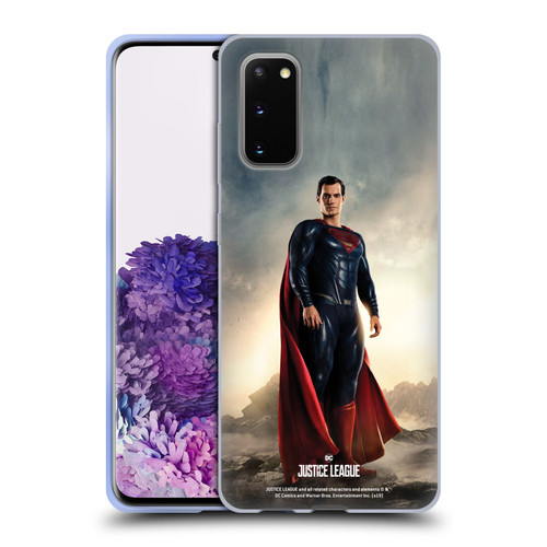 Justice League Movie Character Posters Superman Soft Gel Case for Samsung Galaxy S20 / S20 5G