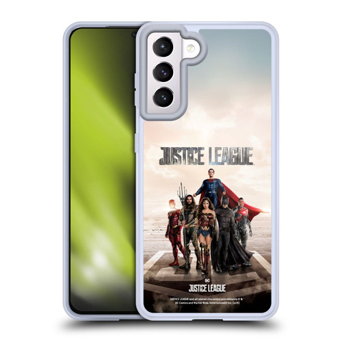 Justice League Movie Character Posters Group Soft Gel Case for Samsung Galaxy S21 5G