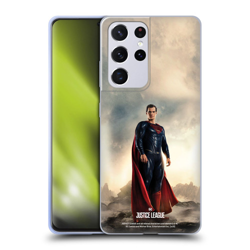Justice League Movie Character Posters Superman Soft Gel Case for Samsung Galaxy S21 Ultra 5G