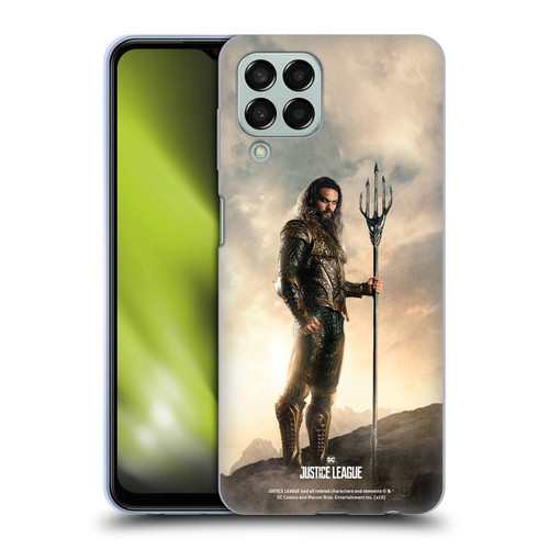 Justice League Movie Character Posters Aquaman Soft Gel Case for Samsung Galaxy M33 (2022)