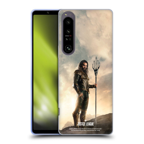 Justice League Movie Character Posters Aquaman Soft Gel Case for Sony Xperia 1 IV