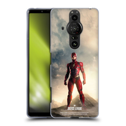 Justice League Movie Character Posters The Flash Soft Gel Case for Sony Xperia Pro-I