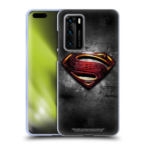 Justice League Movie Superman Logo Art Man Of Steel Soft Gel Case for Huawei P40 5G