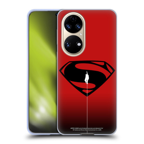 Justice League Movie Superman Logo Art Red And Black Flight Soft Gel Case for Huawei P50