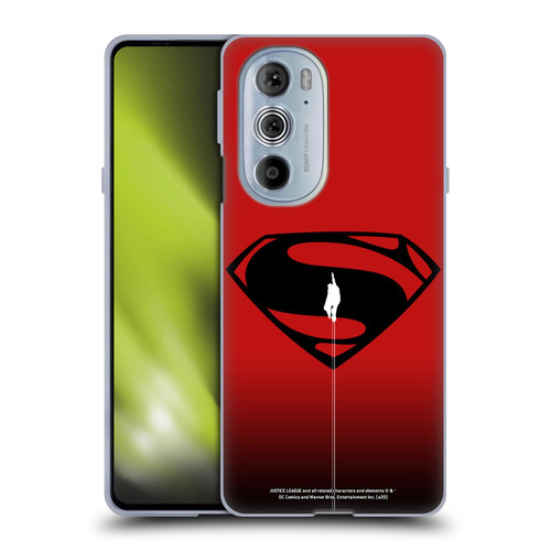 Justice League Movie Superman Logo Art Red And Black Flight Soft Gel Case for Motorola Edge X30