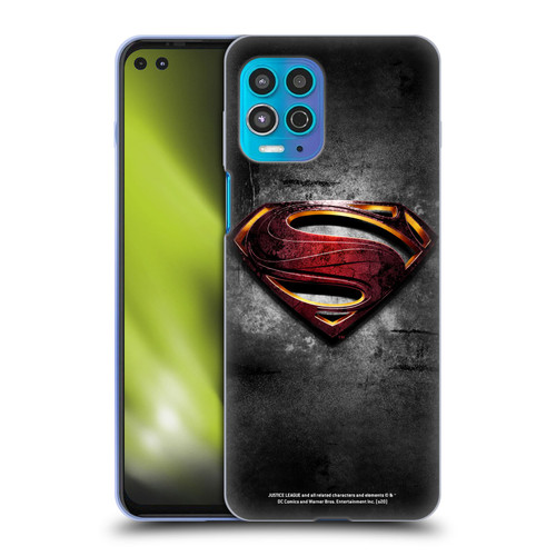 Justice League Movie Superman Logo Art Man Of Steel Soft Gel Case for Motorola Moto G100