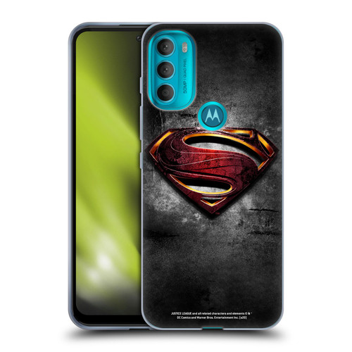 Justice League Movie Superman Logo Art Man Of Steel Soft Gel Case for Motorola Moto G71 5G