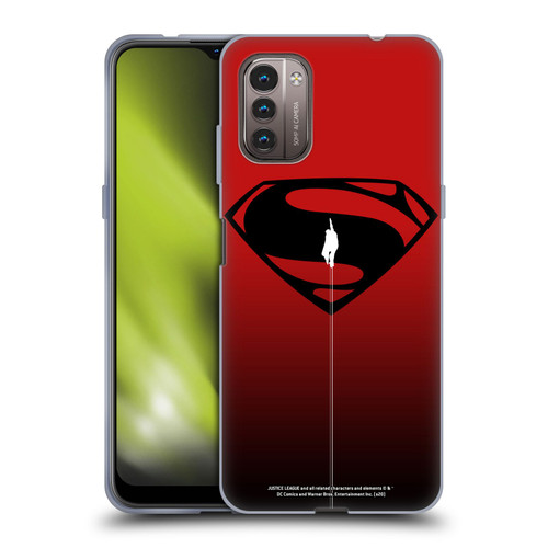 Justice League Movie Superman Logo Art Red And Black Flight Soft Gel Case for Nokia G11 / G21