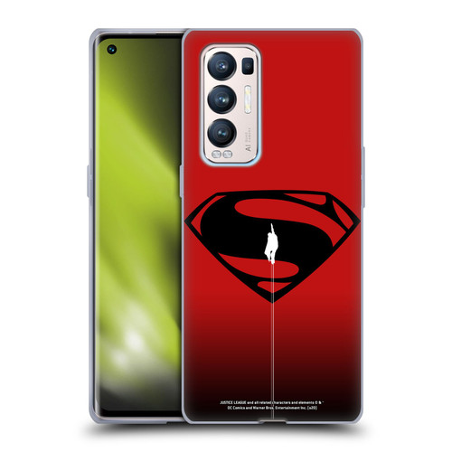 Justice League Movie Superman Logo Art Red And Black Flight Soft Gel Case for OPPO Find X3 Neo / Reno5 Pro+ 5G