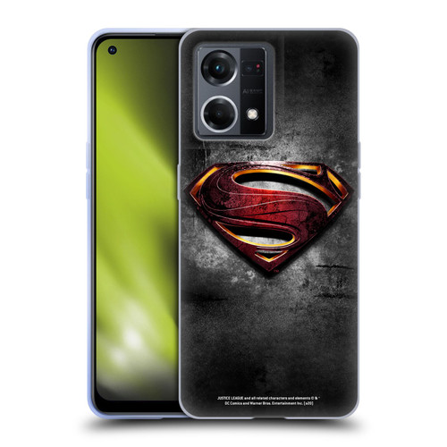 Justice League Movie Superman Logo Art Man Of Steel Soft Gel Case for OPPO Reno8 4G