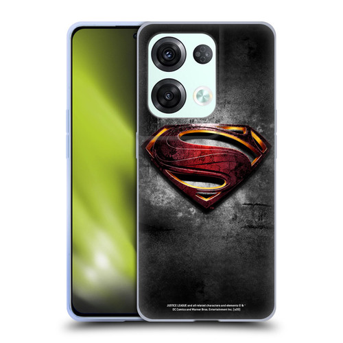 Justice League Movie Superman Logo Art Man Of Steel Soft Gel Case for OPPO Reno8 Pro