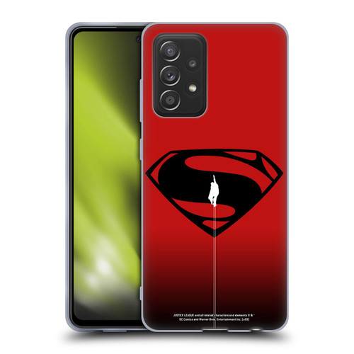 Justice League Movie Superman Logo Art Red And Black Flight Soft Gel Case for Samsung Galaxy A52 / A52s / 5G (2021)