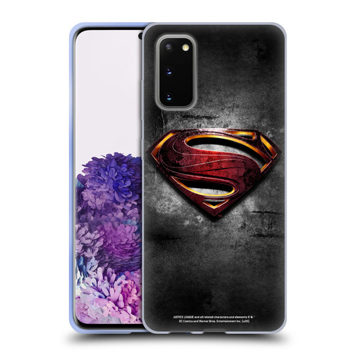 Justice League Movie Superman Logo Art Man Of Steel Soft Gel Case for Samsung Galaxy S20 / S20 5G