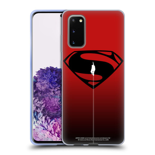 Justice League Movie Superman Logo Art Red And Black Flight Soft Gel Case for Samsung Galaxy S20 / S20 5G
