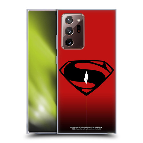 Justice League Movie Superman Logo Art Red And Black Flight Soft Gel Case for Samsung Galaxy Note20 Ultra / 5G
